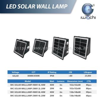 Iwachi LED Solar Wall Lamp