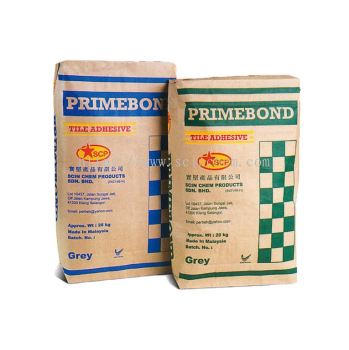 SCP Primebond (C1) Tile Adhesive for fixing ceramic tile on wall and floor. Simen gum untuk melekat jubin saiz kecil pada lantai dan dinding.