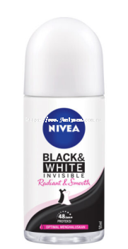 Nivea Women Roll-on Deodorant 50ml Invisible Black & White Radiant Smooth