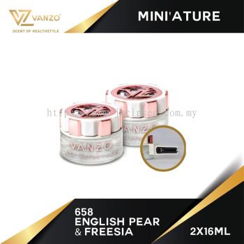 658 Vanzo Car Perfume Mini'Ature English Pear&Freesia 2x16ml