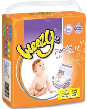 Weezy Disposable Baby Diaper Pants XL18pcs Convenient Pack