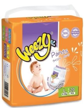 Weezy Disposable Baby Diaper Pants L20pcs Convenient Pack