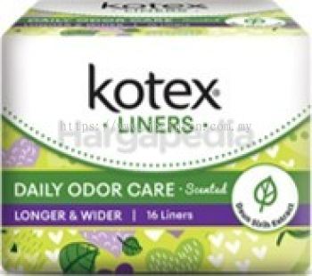 Kotex Liners Daily Odor Care Longer & Wide Daun Sirih 16’s 1ctn (24units)