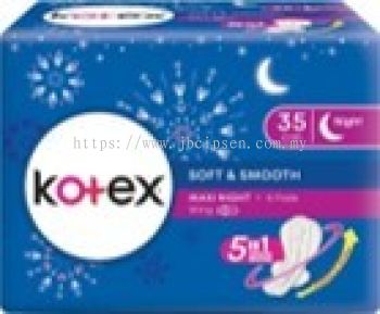 Kotex Soft & Smooth Maxi Night Wing 35cm  6 pads  1ctn (24units)