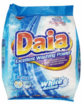 Daia Detergent Powder 2.3kg White Action