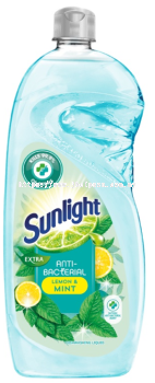 Sunlight Dishwash Liquid Lemon & Mint Extra Anti-Bacterial 900ml