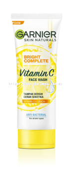 Garnier Facial Foam Bright Complete Vitamin C Face Wash 100ml