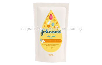 Johnson's®Baby Bath Milk + Oats Refill 600ml