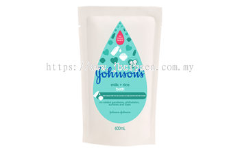 Johnson's®Baby Bath Milk + Rice Refill 600ml