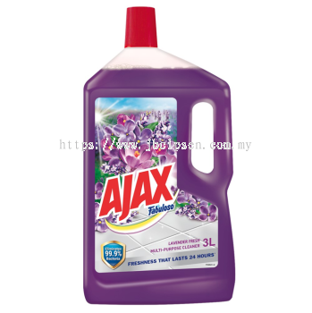 Ajax Fabuloso Lavender Multi Purpose Floor Cleaner Eliminates 99.9% Bacteria 