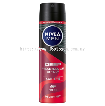 Nivea Body Spray Men Deep Fragrance Achieve 150ml