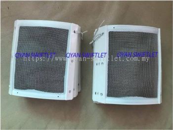 F009 - STAINLESS MESH CONER WITH WHITE BINDING 6 