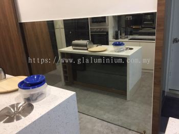 Wall kitchen mirror ( grey and clear) 