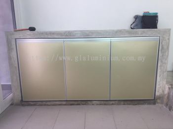 dapur pintu aluminium + composite panel 