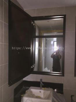 1 x 4 hollow p/c Black + mirror + composite panel ( brown) @sunway mont. mount kiara 