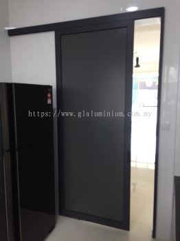 one panel hanging sliding door p/c ( grey) +composite panel grey @jalan Eco majestic 7/2c,Semenyih, Kajang 