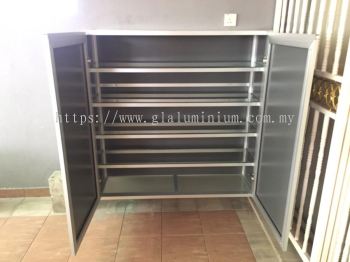 shoes case cabinet aluminium 48 x 48 x15 @JALAN Jasmin 9,Kajang 