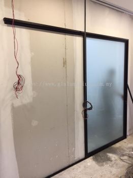 powder coating black + Frosted glass@Jln wan kadir 1, Taman Tun Dr lsmail, Kuala Lumpur 