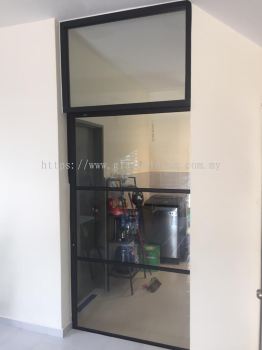 One panel sliding door above fix glass @jalan Cempaka Lui 4,hulu langat 