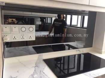 kitchen wall mirror (Euro grey) @United Point Residence, jalan Lang Emas, Kuala Lumpur 