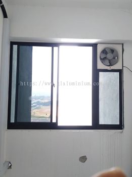 S. Windows + fix glass + Exhaust fan ( powder coated black + dark glass) @lmpiana Sky Residensi, Bukit Jalil 3,Kuala Lumpur 