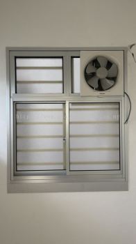 sliding windows 2 + Above fit glass and Exhaust Fan @Pangsapuri Seri Pinang, Setia Alam, Shah Alam 