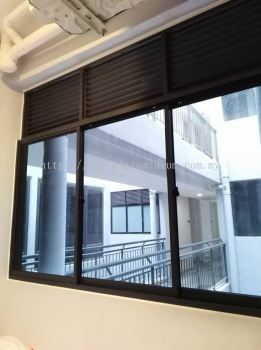 Sliding windows 3 panels +Above fit Louvres @Aera Residence, jalan PJS 5 /28, Kampung Ghandi, Petaling Jaya, Selangor 