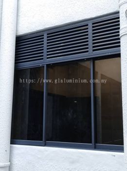 Sliding windows 3 panels +Above fit Louvres @Aera Residence, jalan PJS 5 /28, Kampung Ghandi, Petaling Jaya, Selangor 