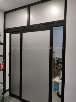 Hanging sliding doors 2 panel + Above fit ( ACP) @jalan sausana 4/2B, Bandar Tun Hussein Onn, Cheras, Selangor 