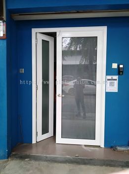 aluminium swing door 2 panel @ jalan Nirwana 37, Ampang, Selangor 