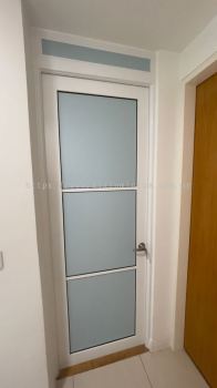 aluminium swing door + Above fit @Setia Sky Residence 