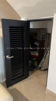 aluminium Louvres swing door @Jalan Kencana 17,Pandan Perdana, Ampang 