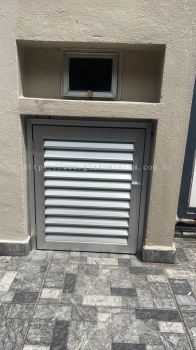 aluminum silver louver door