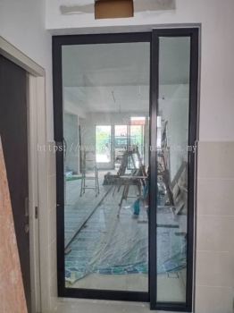 One panel hanging sliding door + fix panel