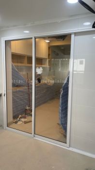 Sliding doors 2 panel slide to wall