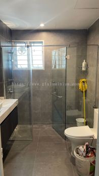 10mm tempered shower door + fix panel @Subang Parkhomes,jalan SS19/1,off,jalan kemajuan