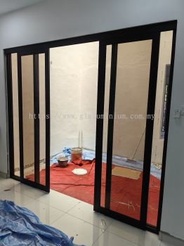 Hanging sliding door + fix glass @ Jalan Oasis 1,Taman Oasis,cheras