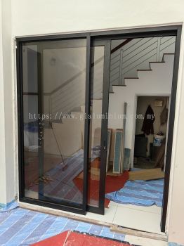 One panel hanging sliding door + fix glass @Jalan Oasis 1,Taman Oasis,cheras