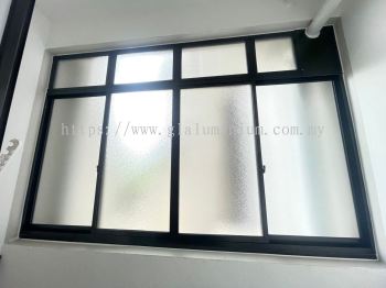 Yard sliding Window 4 Panel + Above Fix Panel @GEMS Residences 