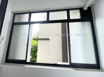 Yard sliding Window 4 Panel + Above Fix Panel @GEMS Residences 