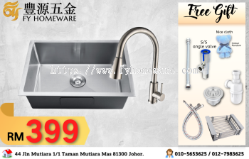 1bowl Sink + Pull out Tap Package RM399 only