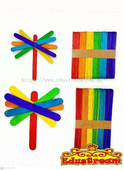 Wooden Stick 6 color in 1 Pack