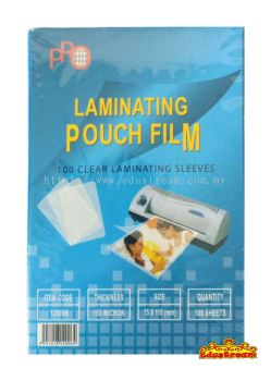 LAMINATING POUCH FILM 100'S CLEAR LAMINATING SLEEVES (75x110mm)