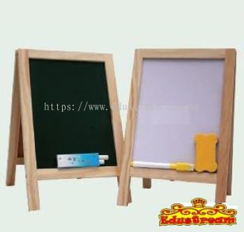 Vstar Wood Frame A-Shape Drawing Board (Blackboard / Whiteboard)