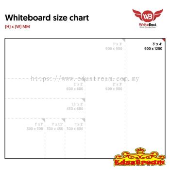 Writebest Whiteboard With Aluminium Frame (3 x 4" / 90 x 120cm)