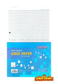Campap Grid Paper 6mm Square 70gsm A4 / 50 Sheets