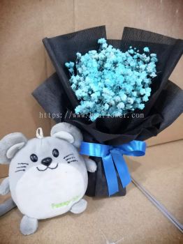 Small Blue Baby's Breath Bouquet