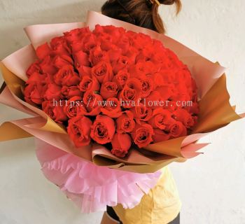 50 Stk Red Rose Bouquet