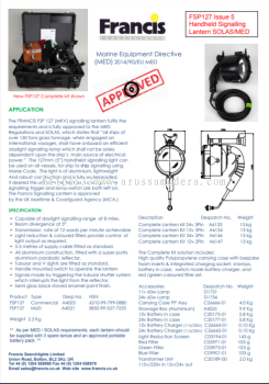 FRANCIS HANDHELD SIGNALLING FSP 127 (MK V )