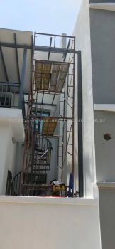 To Fabrication Mild Steel Powder Coated Awning Pergola Acp,Spiral Staircase & Fencing @ Jalan Flora 3G, Bandar Rimbayu, 43500 Telok Panglima Garang.